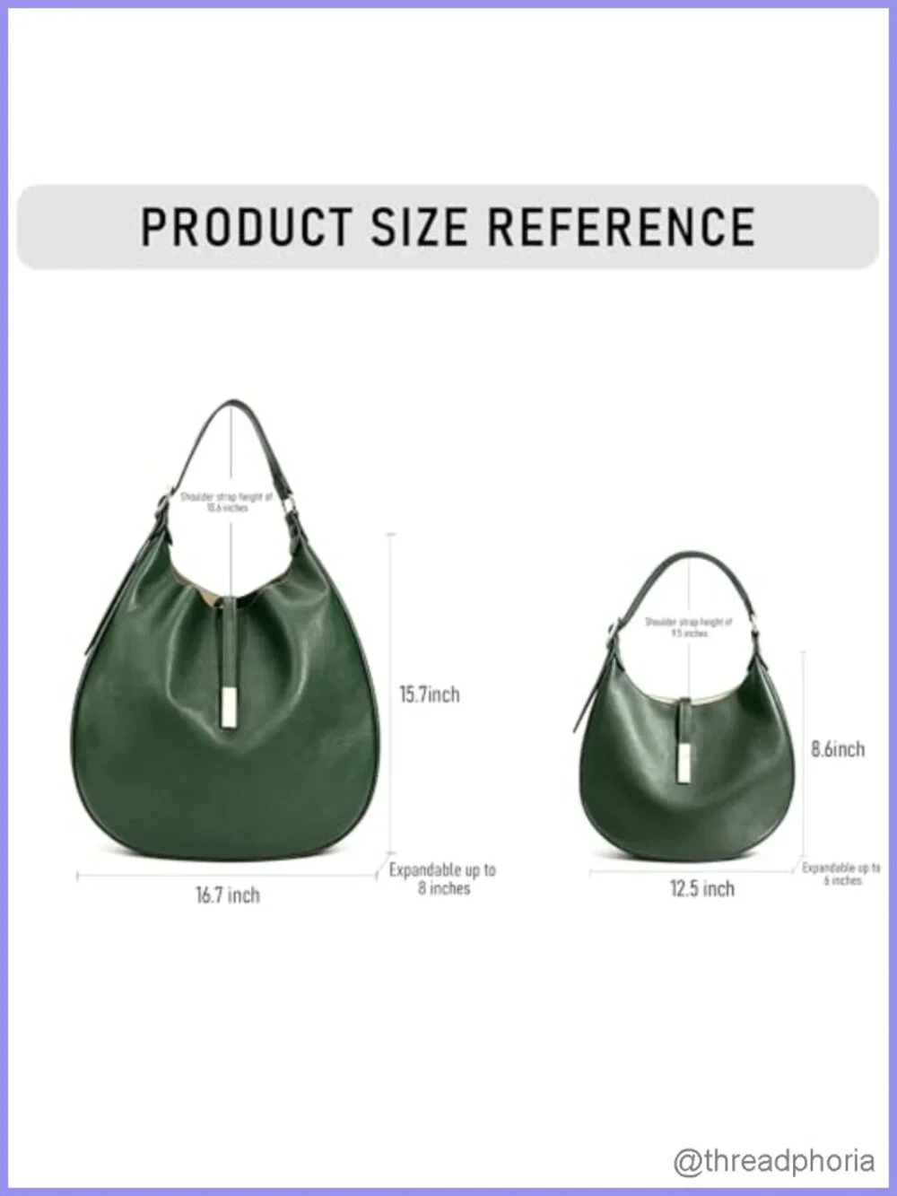 Faux Leather Hobo Shoulder Bag with Adjustable Strap, Zip Pocket